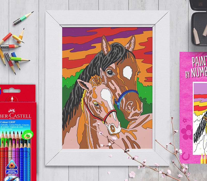 paint_by_numbers_horses_wall